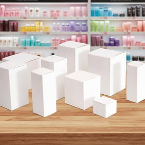 Caixa de Embalagem Cosmética de Papelão Branco para Atacado, Caixa de Papel Dobrável Reforçada, Caixa Colorida com Impressão UV em Pequenas Quantidades - Product Image 2