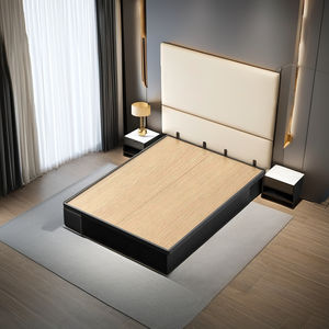 JZD 2025 Заводская цена высокое качество отель каркас кровати стильный дизайн двуспальная кровать для экспресс-отеля - Product Image 4