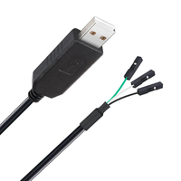 Cable Adaptador Estándar USB 2.0 Dtech Compatible con Windows 8/9, Cable Convertidor Serial USB a TTL de 3 Pines