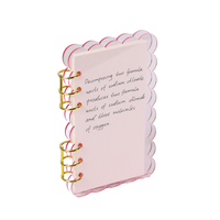 Carnet à spirale A6 DIY Budget-Friendly Clear Transparent Dashboard Givré PVC 6-Hole Acrylique Binder Loose-Leaf pour une utilisation scolaire