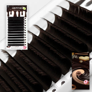 Abonnie 03 Extensiones de Pestañas Marrones J B C CC <span class=keywords><strong>D</strong></span> DD LJ LB LC LD Bandejas de Pestañas al por Mayor Extensiones de Pestañas Individuales Marrones - Product Image 5