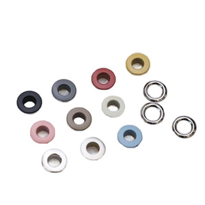 Œillets plats épaissis en laiton coloré 5mm 6mm pour vêtements - Product Image 5