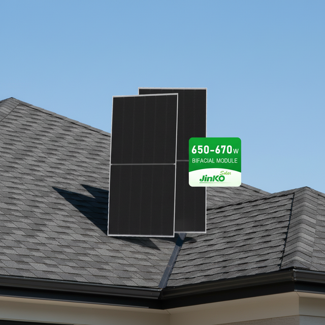 650W 660W 670W Bifacial Solar Panel Jinko N Type Double Glass PV Module
