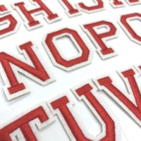 Patchs thermocollants personnalisés en feutre, lettres 3D brodées, alphabet, cœurs écologiques, pour chapeaux, décorations de vêtements, logos à coudre - Vente en gros