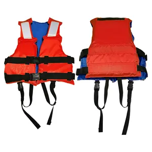 承認された屋外大人の水泳ライフジャケット調節可能な浮力スーツポリエステル子供ライフベスト