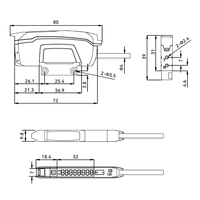 Amplificateur de signal numérique à fibre optique Akusense 2M, câble diffuseur, faisceau cylindrique carré, tête de capteur optique, capteurs optiques