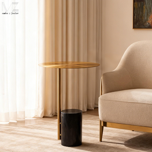 Mesa de Centro Redonda de Mármol Blanco Estilo Escandinavo, Mueble para el Hogar, Mesa Auxiliar para Sofá o Dormitorio - Product Image 1