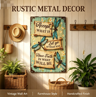 Panneau mural suspendu en tôle de fer OEM 8x12 pouces, peinture personnalisée avec logo, style vintage, résistant aux UV, imperméable, écologique, décoration murale intérieure