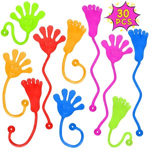 Lot <span class=keywords><strong>de</strong></span> 30 mains collantes extensibles pour enfants, cadeaux <span class=keywords><strong>de</strong></span> fête, cadeaux pour étudiants, bibelots d'<span class=keywords><strong>anniversaire</strong></span>, mains collantes à claquer - Product Image 1