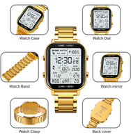 SKMEI # Jam Tangan Digital Tahan Air 30M Berkualitas Tinggi 1888 dengan Fitur Stopwatch dan Alarm, Logo Kustom, Grosir Jam Tangan