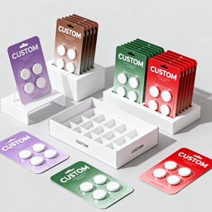 Thấp moq vỉ bao bì thẻ giấy cho sản phẩm sức khỏe dinh dưỡng bổ sung bao bì thuốc túi bột vitamin Túi - Product Image 4