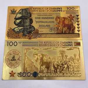 1000 pièces de billets de banque en or de Zimbabwe Yottalillion en boîte pour collection de monnaie de jeu - Product Image 2