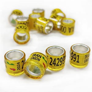 Anelli di piccione con bandiere USA 2024 fasce di piede di piccione personalizzate bande di zampe di uccello ID per la competizione di piccioni - Product Image 6