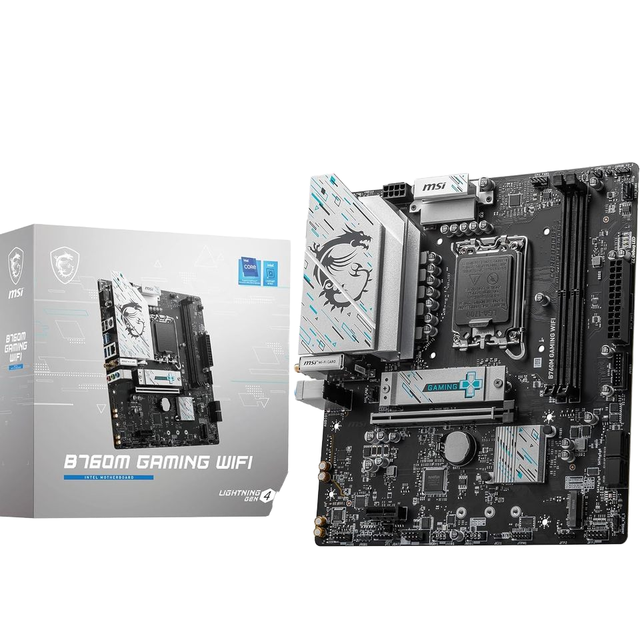 New MSI B760M GAMING PLUS WiFi DDR5 MATX Motherboard Intel 14th/13th/12th Gen LGA 1700 8000+MHz/OC 1x PCIe 4.0 X16 2x M.2 64GB