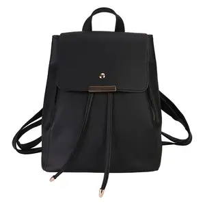 Fashion Pu Leather school bags for teenage girls High Quality Fashion anti theft backpack for women