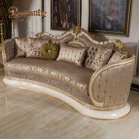 Juego de Sofás Egipcios de Lujo para Sala de Estar, Diseño Artístico Clásico, Madera Maciza Tallada a Mano, Tela de Alta Calidad, Sofá Suave, Salón Completo