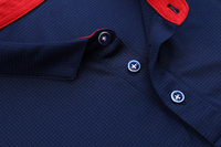 Camiseta Polo de Golf Lisa con Diseño Elástico en 4 Direcciones de Spandex/Poliéster al por Mayor, Uniforme con Logotipo Personalizado Bordado en la Solapa