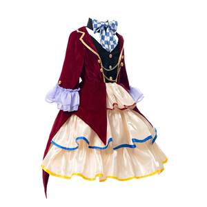 Costume da Cappellaio Matto per Bambine, Vestito da Festa in Maschera per Halloween, Outfit da Fiaba con Cappellini, Travestimento per Giochi di Ruolo - Product Image 2