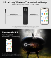 Termometer Daging Nirkabel Dual Probes untuk Memasak di Dapur, Oven, BBQ, dan Memanggang untuk Sistem Android/iOS