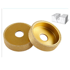 قرص جلخ ماسي دائري ملحوم بالتفريغ 75 مم، قرص جلخ ملحوم بالتفريغ بقطر داخلي 20 مم لتشكيل الحواف، لطحن الرخام والجرانيت والحجر - Product Image 2