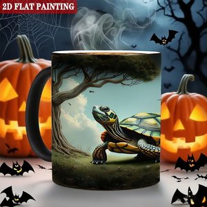 <b>Magic</b> Mug Frosted Black 11oz Ceramic Heat Activated Color Changing <b>Cup</b> Novelty Gift - Product Image 6