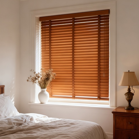 High Quality Custom Paulownia Wooden Blinds - Lightweight Durable Window Treatment with Custom Size/Color