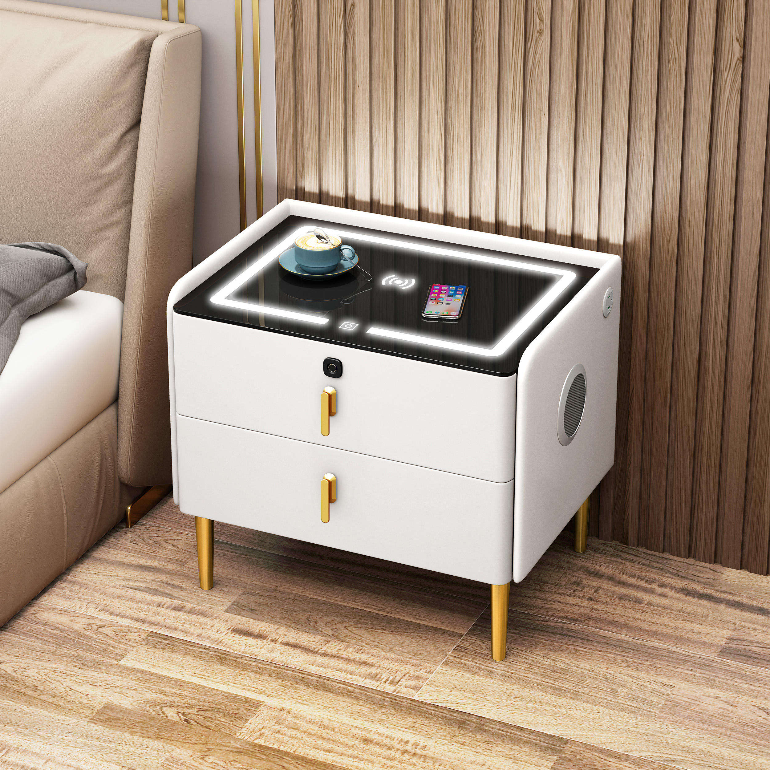 White+Tri color light+wireless charging