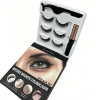 Bande d'eyeliner magnétique invisible, volume et courbure, en fibres synthétiques douces et légères, réutilisable, fait main, 3 paires, taille échantillon