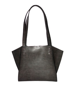 Sac à main trapèze noir en cuir à Rivet pour femmes, 100%, fait à la main, Top Grain, simple, en coton, nouveau - Product Image 1