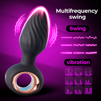 Meistverkaufter 360° Rotierender Ferngesteuerter Prostata-Vibrator Analplugg mit Gewinde Silikon Erwachsenen-Sexspielzeug-Set Analer Vibrator