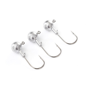 100 pz/pacco 1g <span class=keywords><strong>palla</strong></span> rotonda non verniciata testa Jig di piombo all'ingrosso - Product Image 2