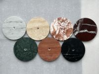 Plateaux décoratifs en pierre naturelle pour villas modernes SH STONE – 7 couleurs, luxe, personnalisables, ronds, en marbre, flottants