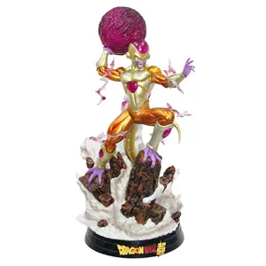 45Cm Gouden Frieza Final Form Standbeeld Scène Glow Action Model Kids Toy Dragonballs Z Anime Figuren