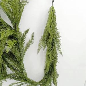 Ghirlanda di cedro e foglie di <span class=keywords><strong>cipresso</strong></span> da 9 piedi, personalizzabile in fabbrica, pianta artificiale in rattan di cedro - Product Image 4