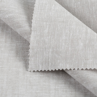 Tissu tissé en lin et coton de qualité supérieure, écologique, teint en fil, bleu clair, pour hommes, femmes, enfants, robes formelles, chemises décontractées, en stock