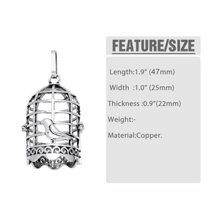 ASJEWELRY Plaqué Or Souhaitant Boules Creux Cage À Oiseaux Harmonie Carillon Ange <span class=keywords><strong>Bola</strong></span> Collier Pendentifs pour <span class=keywords><strong>Grossesse</strong></span> 2506 Pdtb121 - Product Image 3