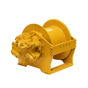 planetary gear decelerator hydraulic winch with grooved drum