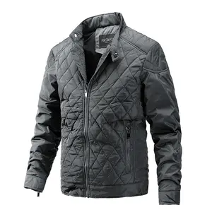 Abrigo informal para hombre, chaqueta fina de algodón, para motocicleta, Otoño e Invierno