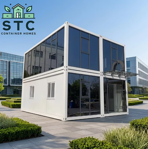 Casa Container 20ft di Lusso Estetica Raffinata con Vetro Personalizzabile Uffici a Tre Piani Pannello Sandwich Prefabbricato Modulare - Product Image 1
