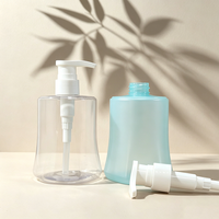 Bouteille de lotion PET tendance de 500 ml avec pompe, flacon de shampoing large et rond pour gel douche, savon pour les mains, emballage cosmétique, couleur personnalisée, OEM