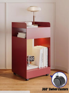 Comodino Compatto <span class=keywords><strong>Salvaspazio</strong></span> per Camere Piccole, Mobile Contenitore, <span class=keywords><strong>Tavolino</strong></span> Laterale per Divano, Arredamento Casa - Product Image 5