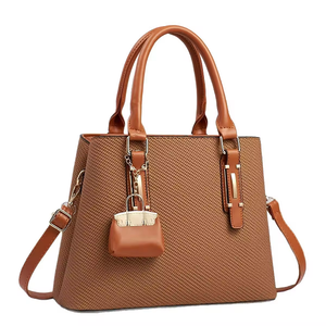 Elegancia Estructurada, Bolso de Mano para Mujer 100% Cuero Genuino con Cierre de Cremallera, Diseño Ligero y Duradero, Capacidad de Almacenamiento Equilibrada - Product Image 1