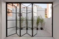 Deda Sun Room puertas plegables personalizadas Puerta de vidrio plegable corredera exterior