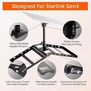Kit de montage pour antenne Starlink V3 en aluminium analogique toutes saisons, compatible avec le montage sur pignon de toit standard de la 3e génération, antirouille - Product Image 3
