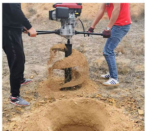 Kit de perceuse à terre portable à moteur quatre temps haute puissance avec divers embouts de tarière pour la préparation du sol et les travaux de fondation - Product Image 5