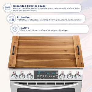 Planche à nouilles sculptée à la main tendance et personnalisée, couvre-poêle en bois d'acacia fait à la main, couvre-poêle - Product Image 4