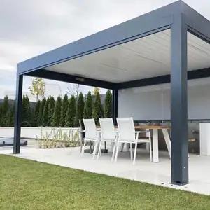 Fácil montaje de aluminio al aire libre impermeable Sunproof Patio persiana