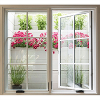 Nouveau design à la mode de fenêtres en PVC UPVC de style réseau pour le bureau à domicile
