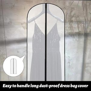 Fundas para Vestidos Largos, Translúcidas, con Cierre, Impermeables, a Prueba de Polvo, de 60-140 cm, para Almacenamiento - Product Image 2