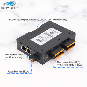 Modbus TCP Ethernet/IP K/T/J tipi CK-TP3169 modülü ile sıcaklık kontrol cihazı 16 kanal termokupl giriş modülü - Product Image 3